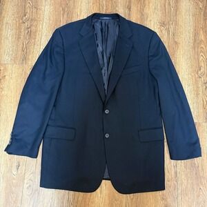 Joseph Abboud Mens 44L Blue Two Button Blazer Sport Coat Made in USA Union Made